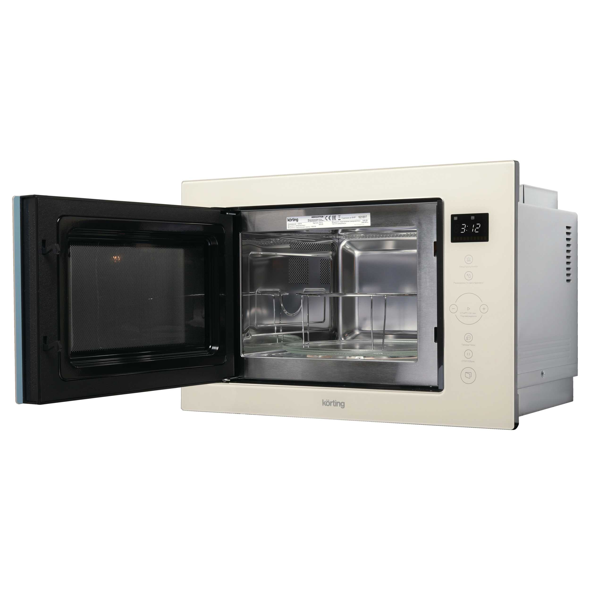 Встраиваемая микроволновая печь Korting KMI 825 TGB - фото 4