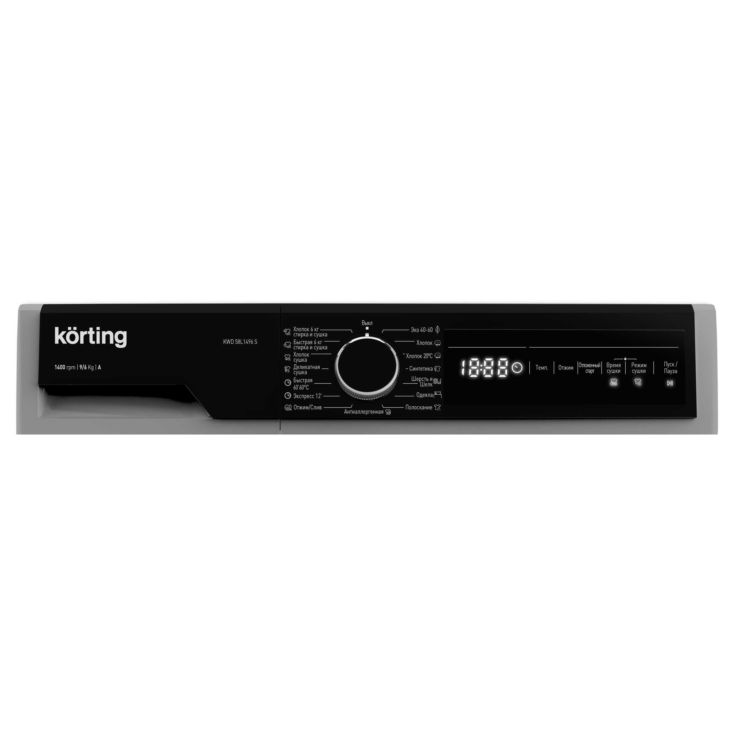Отдельностоящая стиральная машина Korting KWD 58L1496 S с фронтальной загрузкой - фото 2